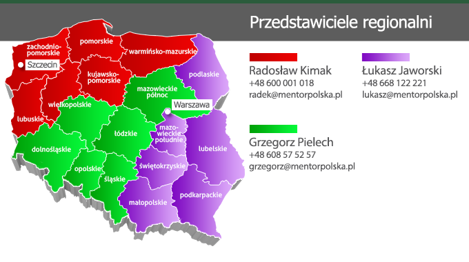 Przedstawiciele regionalni - Mentor